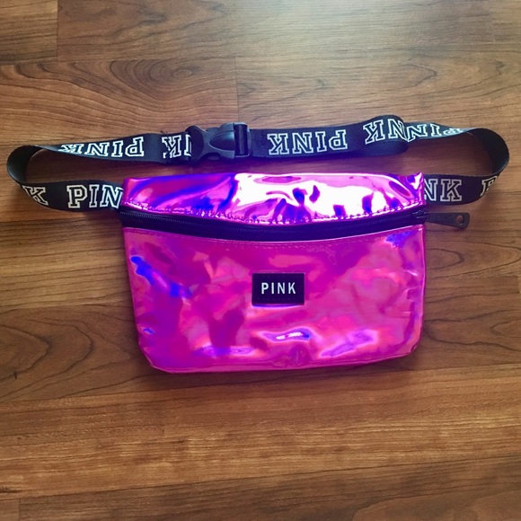 PINK Victoria's Secret Bags Victorias Secret Pink Holographic Fanny